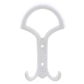 Portmanto Vestiyer Duvar Askısı Metal Dolap Elbise Askılığı Beyaz 5 Adet - 2