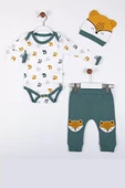 Eterelle Little Fox Desenli 3'lü % 100 Pamuklu Erkek Takım - 1