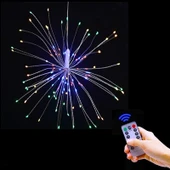 MULTİ COLORS LED FİRE WORK LED LİGHT HAVAİ FİŞEK LED IŞIK KUMANDALI IŞIK YILBAŞI AĞACI IŞIĞI NOEL IŞIĞI thumbnail 4