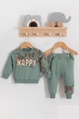 Eterelle Happy Yaprak Desenli 2'li Erkek Bebek Takım - 1