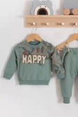 Eterelle Happy Yaprak Desenli 2'li Erkek Bebek Takım - 2