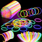 100 ADET GLOW STİCK IŞIKLI FOSFOR ÇUBUK NEON IŞIK GLOW PARTİ IŞIKLARI NEON IŞIKLI BİLEKLİK IŞIKLI NEON KOLYE YILBAŞI PARTİ IŞIKLARI - 2