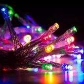 10 METRE RENKLİ LED IŞIK YILBAŞI AĞACI IŞIĞI RENKLİ IŞIK MULTİ COLORS LED LİGHT TREE MODLU LED IŞIK NOEL IŞIĞI thumbnail 1