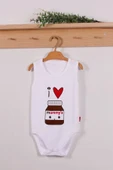 Eterelle Mommy's Cikolata Desenli Askılı Unisex Body thumbnail 1