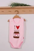 Eterelle Pembe Daddy's Cikolata Desenli Askılı Unisex Body thumbnail 1