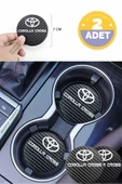 Toyota Corolla Cross Modeline Uygun Karbon Araç Bardak Altlığı 2 Adet Toyota Corolla Cross İç Mekanı İçin Şık 7 cm Tasarım - 7