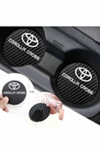Toyota Corolla Cross Modeline Uygun Karbon Araç Bardak Altlığı 2 Adet Toyota Corolla Cross İç Mekanı İçin Şık 7 cm Tasarım - 4
