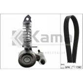 1340550-1340064 KANALLI KAYIŞ SETİ (GERGİ+KAYIŞ) OPEL CORSA-E (1.2/1.4) 15-19 / CORSA-D (1.2/1.4) 07-15 / MOKKA (1.4T) 13-16 / CHEVROLET AVEO T300 (1 İTHAL - 1
