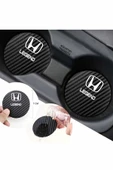 Honda Legend Siyah Karbon 7 cm Bardak Altlığı Honda Legend Özel Dayanıklı ve Şık Tasarım 2 Adet - 4