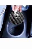 Honda Legend Siyah Karbon 7 cm Bardak Altlığı Honda Legend Özel Dayanıklı ve Şık Tasarım 2 Adet - 5