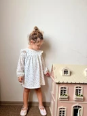 Çiçekli Kız Çocuk Elbise thumbnail 6