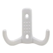 Vestiyer Duvar Askısı Dolap Elbise Askılığı Beyaz Metal Askı (10 Adet) thumbnail 2