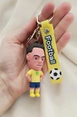 Futbolcu 3D Figür Futbol Yıldızı Anahtarlık Çanta Araba Süsü - 1