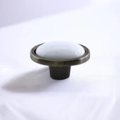 Çoruh Porselen Antik Nikel Kulp Düğme Çekmece Mutfak Mobilya Dolabı Dolap Kulpu Kulbu Metal Kulpları thumbnail 4