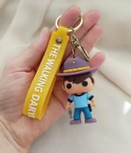 The Walking Dead Karakterleri Anahtarlık Silikon Araba Çanta Süsü Aksesuar thumbnail 1