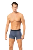 Looksense Erkek Dude 2 li Düz ve Desenli Likralı Boxer 1406 - 3