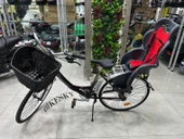 BİKE SKY Unisex Çocuk Gri-Kırmızı Htp Design Italyan Bisiklet Koltuğu Bagaja Montaj - 4