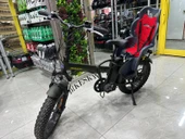 BİKE SKY Unisex Çocuk Gri-Kırmızı Htp Design Italyan Bisiklet Koltuğu Bagaja Montaj - 1