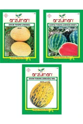 ANANAS KAVUN - CRİMSON SWEET KARPUZ - KIRKAĞAÇ 589 KAVUN 3'LÜ TOHUM SETİ - 1
