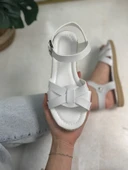 Günlük Kadın Sandalet Ayarlanabilir Bilek Tokalı Yumuşak Rahat Alçak Tabanlı Esnek Ayakkabı 407 - 1