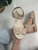 Günlük Kadın Sandalet Ayarlanabilir Bilek Tokalı Yumuşak Rahat Alçak Tabanlı Esnek Ayakkabı 407 - 3