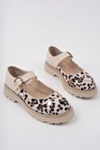 Muggo EGERİA Leopar Desenli Tek Bantlı Kalın Taban Kadın Günlük Loafer Ayakkabı - 3
