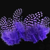 50 ADET PUANTİYELİ MOR SİYAH KUŞ TÜYÜ MOR KUŞ TÜYÜ DECOR PURPLE BIRD FEATHER MOR ŞEFFAF BALON TÜYÜ - 1