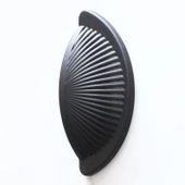 Mobilya Mutfak Dolabı Çekmece Dolap Kulpları Kulpu Kulb Yelken Midye Tas Çanak 64 mm Düğme Mat Siyah thumbnail 3