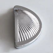 Mobilya Mutfak Dolabı Çekmece Dolap Kulpları Kulpu Kulb Yelken Midye Çanak 64 mm Düğme Krom thumbnail 3