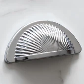 Mobilya Mutfak Dolabı Çekmece Dolap Kulpları Kulpu Kulb Yelken Midye Çanak 64 mm Düğme Krom thumbnail 5