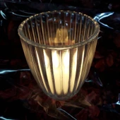 KIR DÜĞÜNÜ KINA GECESİ DEKOR MUMLUK 7X4X8 CM CAM MUMLUK 7 ADET BÜYÜK BOY TEA LİGHT CAM MUMLUK thumbnail 1