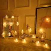 DEKOR DÜĞÜN IŞIKLARI KALPLİ MANDAL LED IŞIK HEART STRİNG LED GÜN IŞIĞI PİLLİ 2 METRE GÜN IŞIĞI LED thumbnail 1