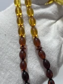 Doğal Kaya Damla Kehribar Tesbih 8,5x6mm 7,12 Gram thumbnail 2