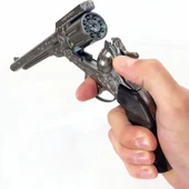 VIP KALİTE BÜYÜK KOVBOY REVOLVER METAL KAPSÜL TABANCASI 8Lİ KAPSÜL KOVBOY TABANCASI OYUNCAK TABANCA - 2