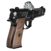 VIP ÖZEL KALİTE METAL POLİS TABANCASI METAL KAPSÜL TABANCASI 8Lİ KAPSÜL OYUNCAK TABANCA METAL TABANCA - 3