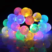 CRYSTAL LED LİGHT BALL YILBAŞI AĞACI IŞIĞI RENKLİ NOEL IŞIĞI RENKLİ KRİSTAL TOP LED IŞIK 220 V FİŞLİ thumbnail 4