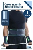 ESM Fitness Ağırlık Kaldırma Kemeri Kas Geliştirme Bel Destek Kemeri Spor Salonu Bel Korsesi 1 Beden - 1