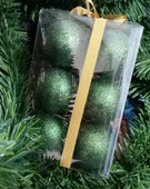 VIP DELUXE 12 ADET 5 CM SİMLİ YEŞİL TOP SÜSLER YILBAŞI AĞACI SÜSLERİ NOEL AĞACI SÜSLERİ YEŞİL TOPSÜS thumbnail 2