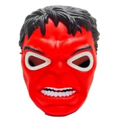 LED IŞIKLI MASKE IŞIKLI KIRMIZI HULK MASKESİ LED LİGHT RED HULK MASK PARTİ MASKELERİ KIRMIZI MASKE - 1