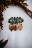 Kristal Taşlı Vintage Tarak Topuz Toka - 3