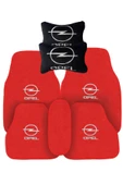 Opel Nakışlı Kırmızı Araç Oto Halı Paspas - 1