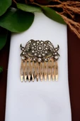 Kristal Taşlı Vintage Tarak Topuz Toka - 5
