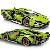 Cyberpunk Tarzı Spor Araba Yapı Blok Modeli 1314 Parça thumbnail 1