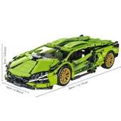 Cyberpunk Tarzı Spor Araba Yapı Blok Modeli 1314 Parça thumbnail 2