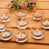 36 PCS VIP ROMANTIC GLASS CANDLE HOLDER 36 ADET CAM MUMLUK 4.5X2CM TEA LİGHT CAM MUMLUK DEKOR MUMLUK - 4