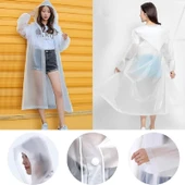 1 ADET 1.KALİTE BEYAZ YAĞMURLUK VIP UNISEX RAIN COAT ŞAPKALI ÇITÇITLI YAĞMURLUK OUTDOOR YAĞMURLUK - 1