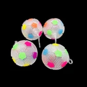 3 PCS FLASHING LİGHT UP BALL 3 ADET SESLİ LED IŞIKLI MİNİ FUTBOL TOPU YOYO IŞIKLI STRES OYUNCAĞI - 2