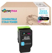 Lexmark CS421-78C5XC0 Mavi Muadil Toner Yüksek Kapasiteli / CS421 / CX421 / CS521 / CX521 / CS622 / CX622 / CS625 / CX625 - 1