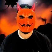 VIP HALLOWEEN MASK VIP CADILAR BAYRAMI TURUNCU  BAL KABAĞI KORKU MASKESİ  PARTİ MASKESİ THE MASK - 1