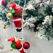 87 CM 2Lİ MERDİVENE TIRMANAN NOEL BABA YILBAŞI SÜSÜ VİTRİN NOEL SÜSLERİ YILBAŞI ÇAM AĞACI SÜSLERİ thumbnail 2